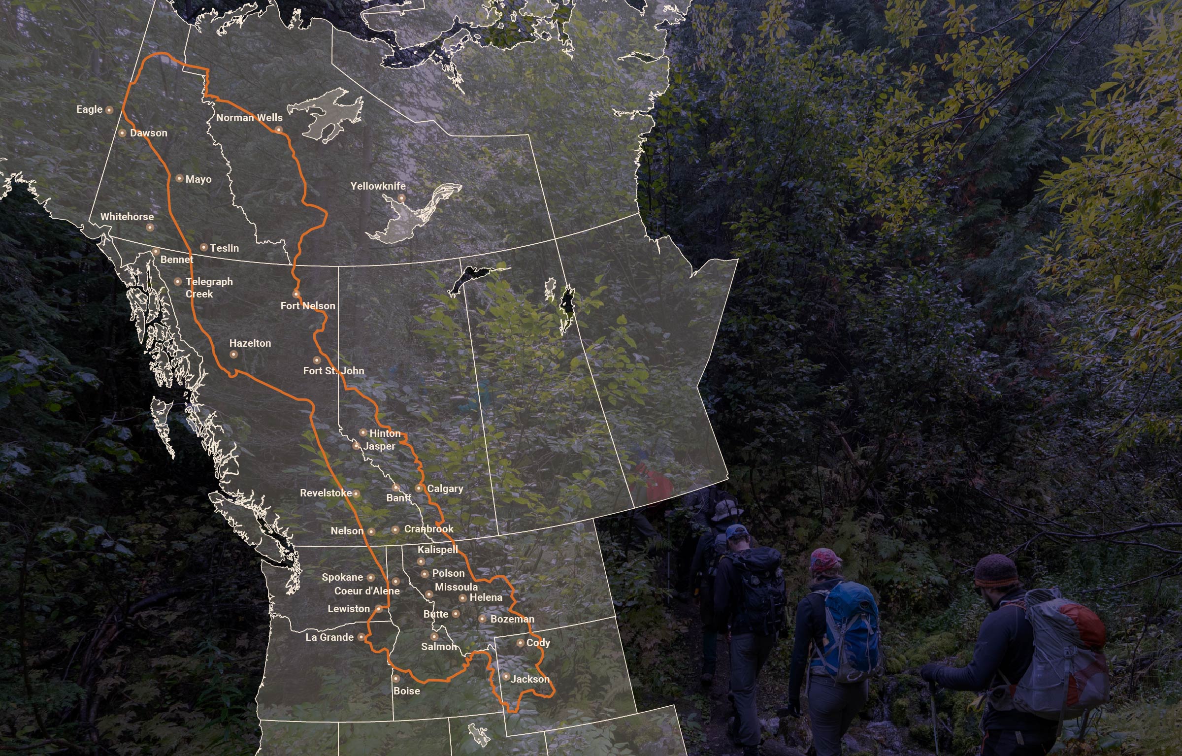 Yellowstone to Yukon regional map
