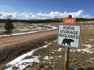 Bear food storage bins in Montana